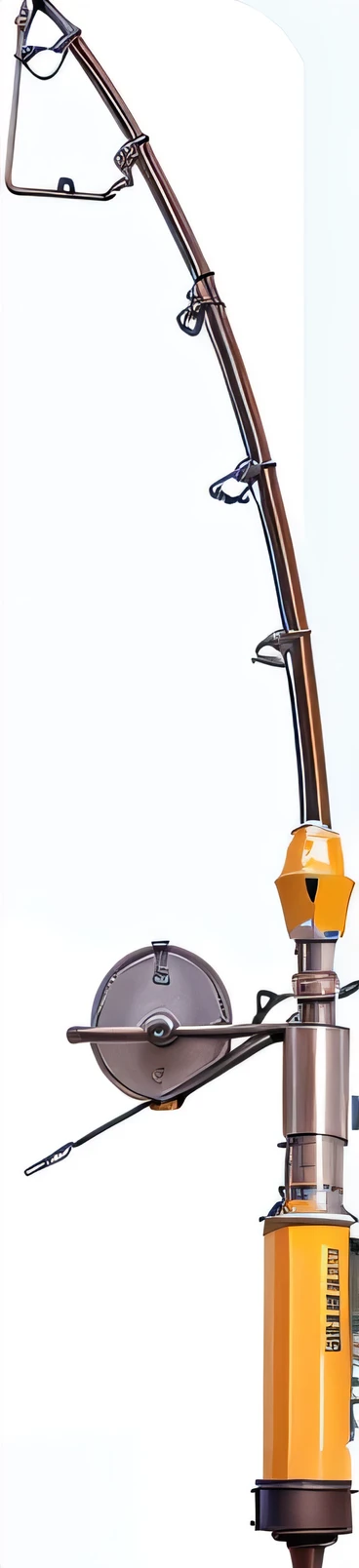 There is a tube with a wooden handle and a metal stand, Rendering Art, high resolutionolution image, full resolution, a digital Rendering, gasoline, Concept works, [ [ Surrealism ] ], high resolution, digital Rendering, Business Illustration, Low resolution, high resolution, Draw with photoshop, number, artwork, background, Rendering, Digital Illustration, image, numberPanting high-tech fishing rod