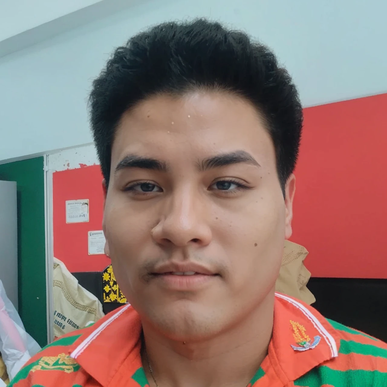 Please help change him to be like a monk. Change your clothes to look like a monk, shave your hair and eyebrows.