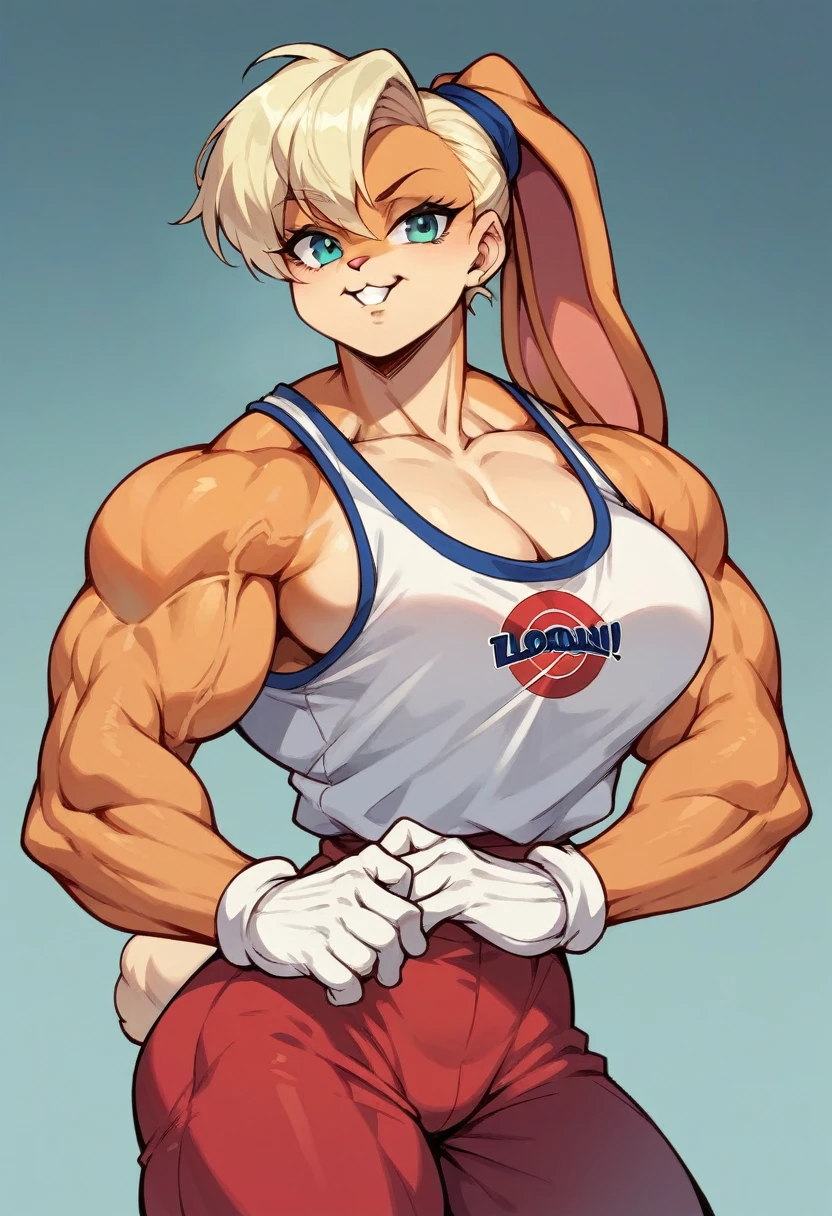 lola bunny blond very large size big muscles 