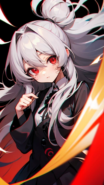 Highest quality　I have long hair　Gray Hair　Hata Kokoro　Red eyes　I don't have anything　Odd Eye　One person　