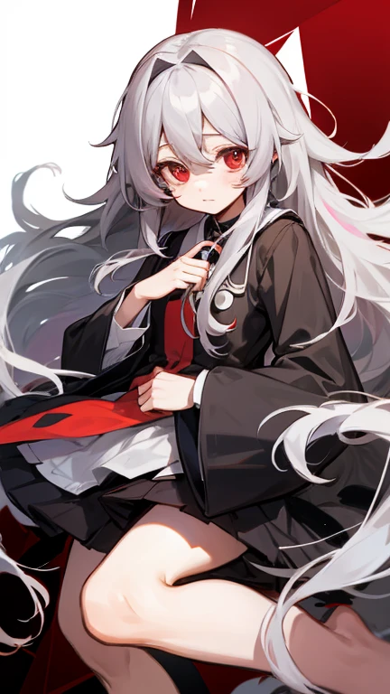 Highest quality I have long hair Gray Hair Hata Kokoro Red eyes I don't have anything Odd Eye One person
