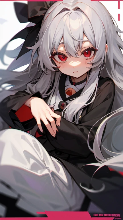 Highest quality I have long hair Gray Hair Hata Kokoro Red eyes I don't have anything Odd Eye One person