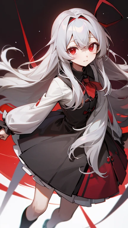 Highest quality I have long hair Gray Hair Hata Kokoro Red eyes I don't have anything Odd Eye One person