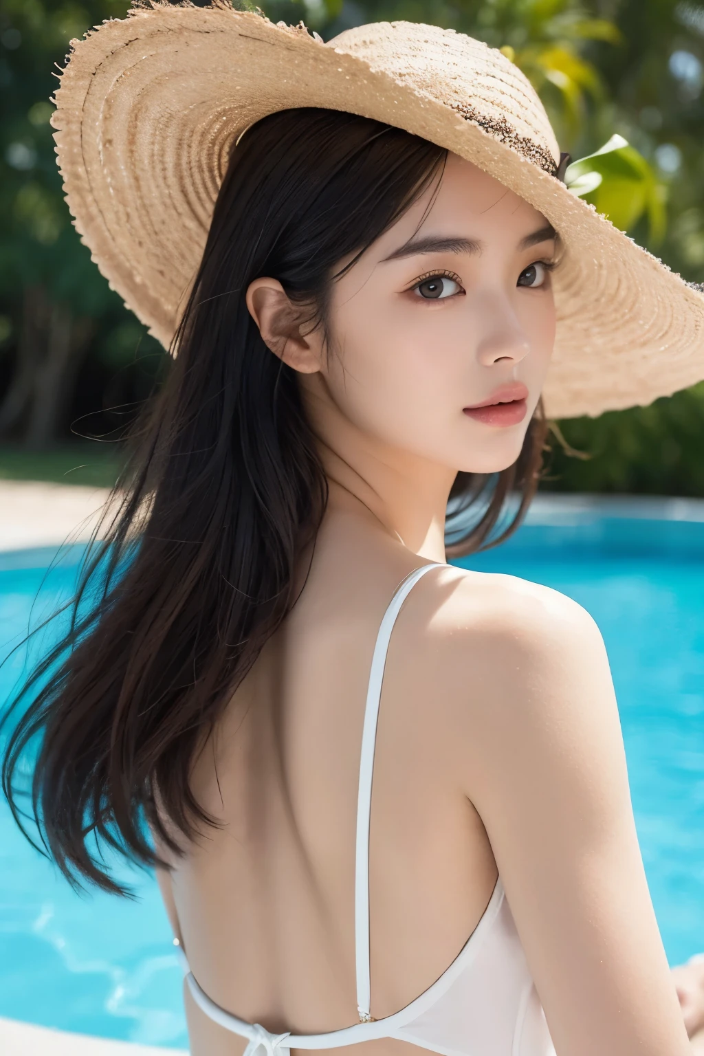 small swimsuit,beautiful woman,masterpiece,skin like human,realistic face,sexy