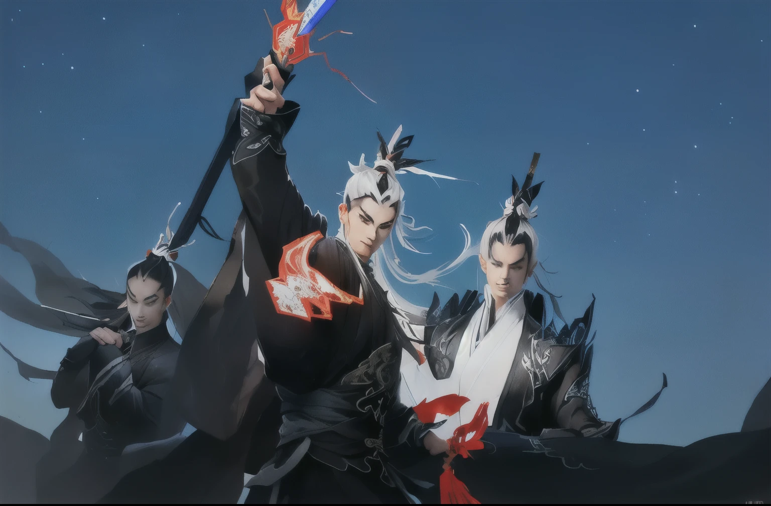 Keep the original character pose，Replace with Xianxia costume