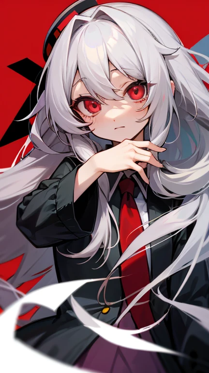 Highest quality　I have long hair　Gray Hair　Hata Kokoro　Red eyes　I don't have anything　Odd Eye　One person　