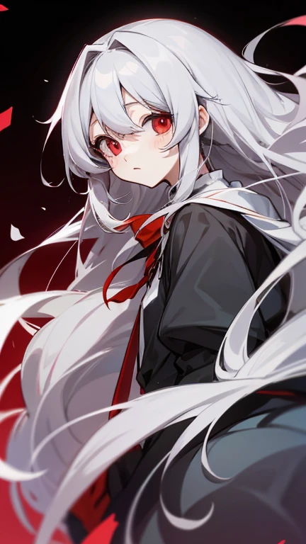 Highest quality I have long hair Gray Hair Hata Kokoro Red eyes I don't have anything Odd Eye One person