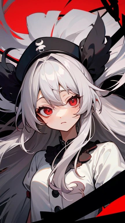 Highest quality I have long hair Gray Hair Hata Kokoro Red eyes I don't have anything Odd Eye One person