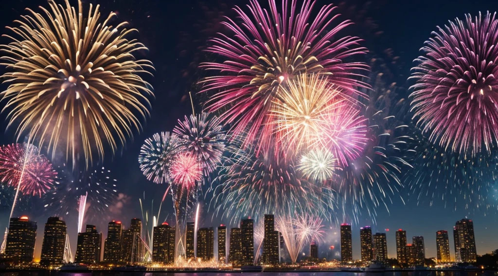 Big fireworks colorful