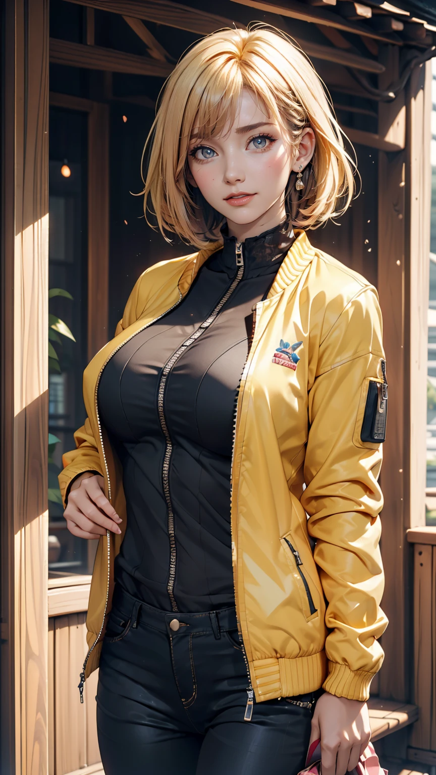 ((((masterpiece, Highest quality, High resolution)))), Very detailed16K, スリムな体を持つsexyな美しい21歳の日本人の女の子, (Ultra HD, Very detailed, Very detailed, Very realistic, Ultra-realistic, Photo Real), (One girl:1.5), (Light blonde hair:1.2), Short Bob Cut, (Dynamic pose), To the camera, A light smile, (Huge shiny breasts, Glowing Skin: 1.2), (Beautifully detailed face, Beautiful and delicate brown eyes), (Shiny white long captain cotton jacket, The zipper on the chest is wide open and won&#39;t close, Black see-through lace bra, Shiny black cotton pants:1.5), (Pink nipples are visible:1.2), Shine, Sweat, (Beautiful sunset, Soft sunlight), sexyな長い脚, naked,Exposed breasts,sexy, blush,Looking up at the sky, Ultra-realisticな広大な風景, photogenic scenery,Standing on the board in a shiny pose, Luxury Yacht , Windy Day,Hair blowing in the wind