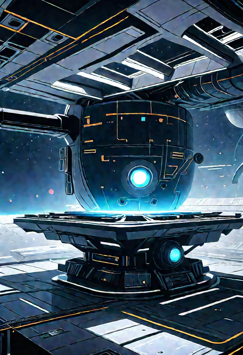 A captivating depiction of a space station floating in the vastness of space., (Stunning cosmic background), (Detailed spacecraft design), (Realistic rendering), (Progressive and proportional), (Futuristic architecture), (Focus on accuracy), (Intricate mechanical details), (Immersive lighting effects), (Awesome sense of vastness), Trending on artstation, (CGSociety Trends), (Showcase the wonders of space exploration), (Evoking a sense of technological progress), (Entorno of Premium Space), (The attention to texture and materials is impressive), (Depictions of astronauts or extraterrestrial life), (Conveys a sense of tranquility and wonder), (Capturing the beauty and mystery of the universe), (Skillfully express depth and perspective),eddy,houtufeng,huge nave dining room