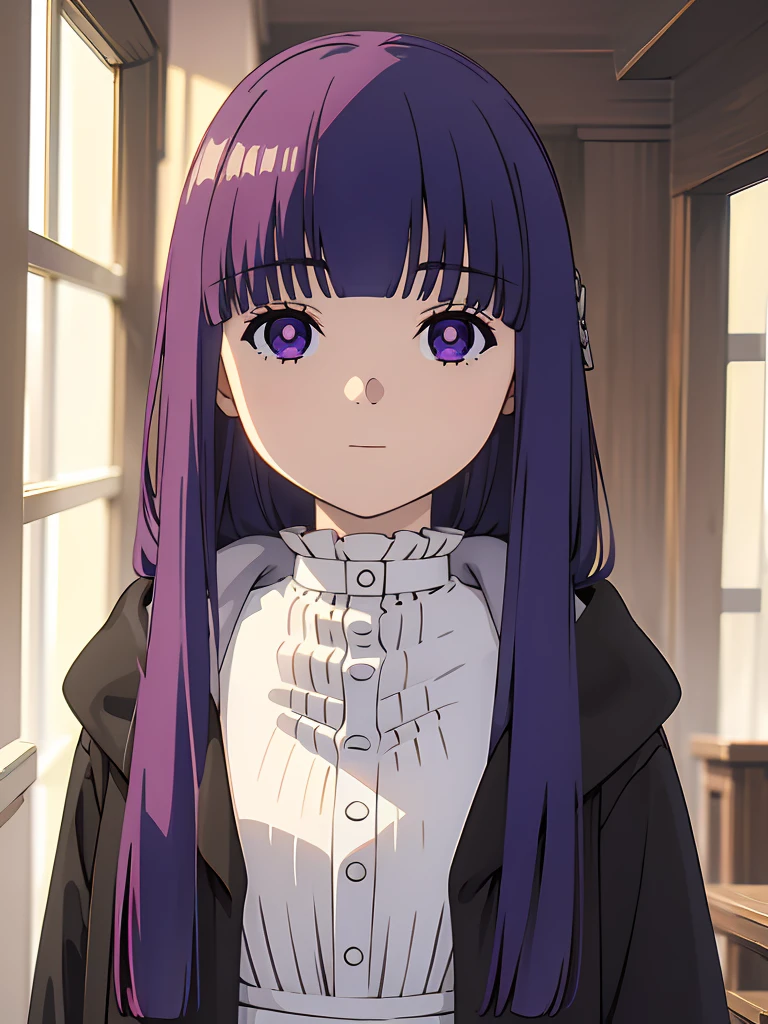 (safe:1.10), best quality, masterpiece, highres, solo, (fern_sousounofrieren:1.10), portrait, looking at viewer, anime_style, 14,(masterpiece:1.0),(best_quality:1.0), ultra high res,4K,ultra-detailed, photography, 8K, HDR, highres,