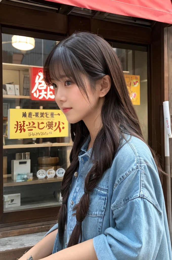 ((Highest quality)), ((masterpiece)), (detailed), Japanese,Street Corner,Beauty,OL