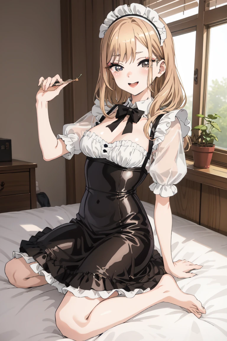 Marin Kitagawa,Latex clothes, maid clothes,((Mesugaki)),