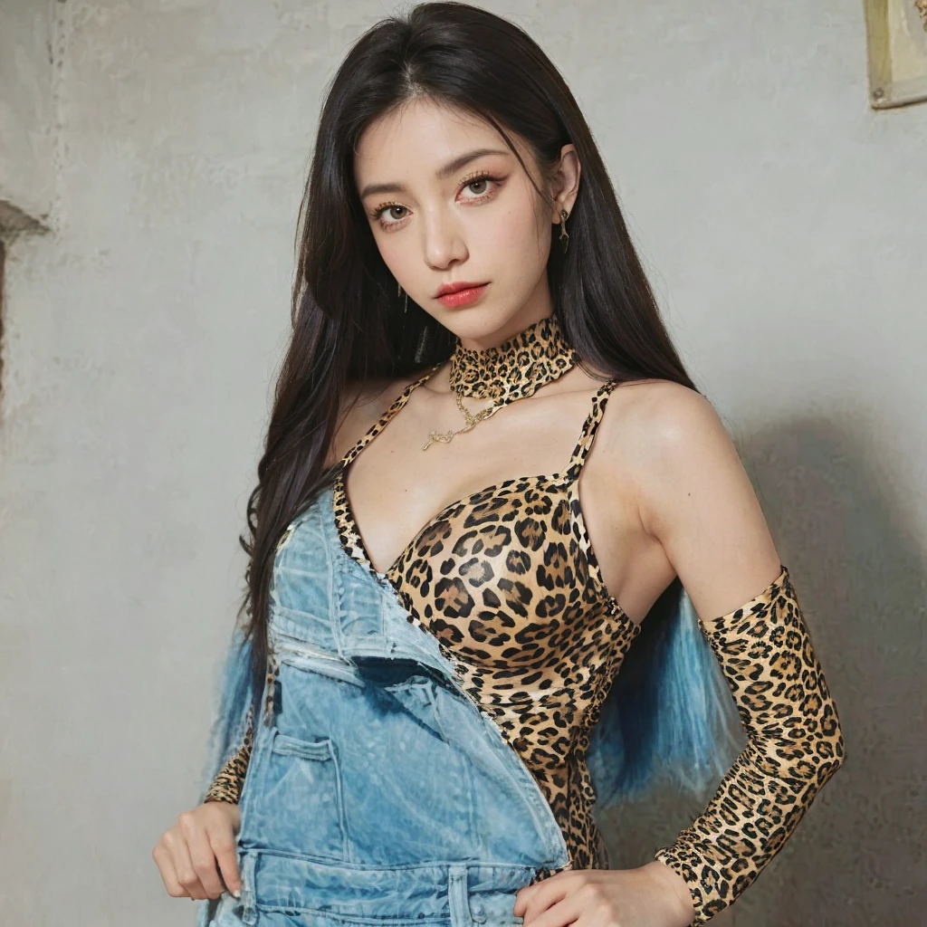 ((カメラにお尻を見せつける:1.5)), ((blonde hair:1.5, blunt bang:1.5)),((standing:1.5)), cowboy shot, (thighs from below), (leopard Theme:1.5), ((Wearing a fluffy, high-leg fur leotard:1.4)), ((Off the shoulder)), (Tiger ear:1.5), (Large Breasts), Cleavage,((Fur gloves)), (Fluffy fur knee-high socks:1.5), ((fur choker, necklace)),Realistic, Cinema Lighting, 8K, masterpiece, Vibrant colors, Dramatic Shadows, Dynamic pose, (whole body), A big smile showing white teeth, ((random pose))