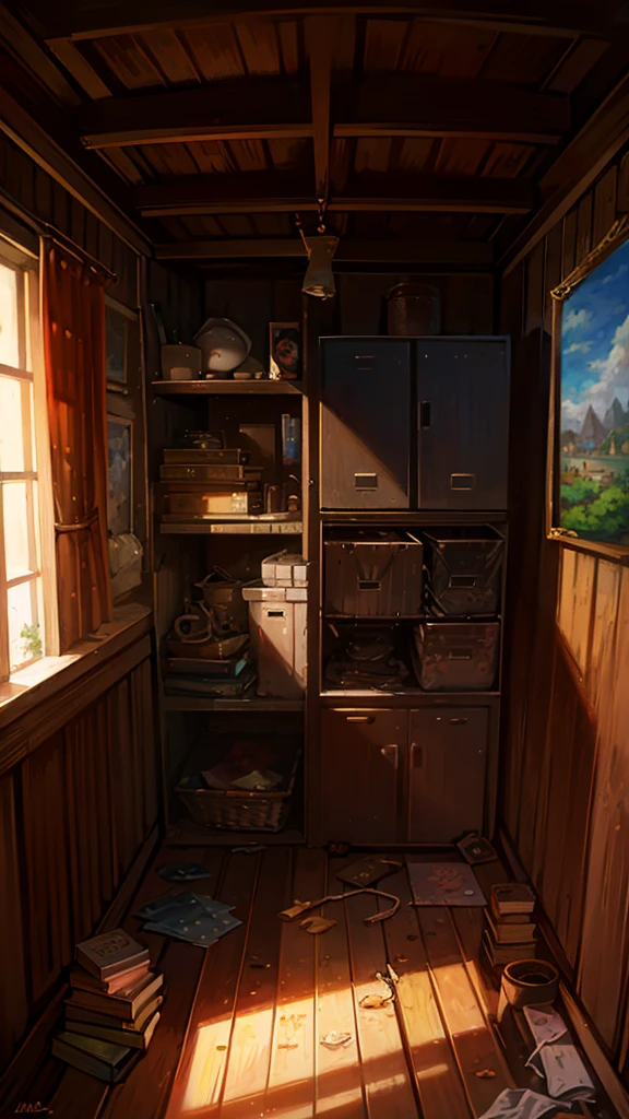 A cartoon style painting,The painting shows a kitten wearing a hat in the attic,Open an old box,There's a lot of cash in the box., Cat boy, Cute cat, Anthropomorphic cats, Hot topics on artstation pixiv, Full body high-grade white, High-quality anime art style, High resolution cargo, Anthropomorphic cats, High Quality Fan Art, Anthropomorphic cyberpunk kitten:tall and big, daytime,Bright environment