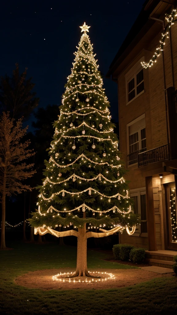 Decorated tree with lights