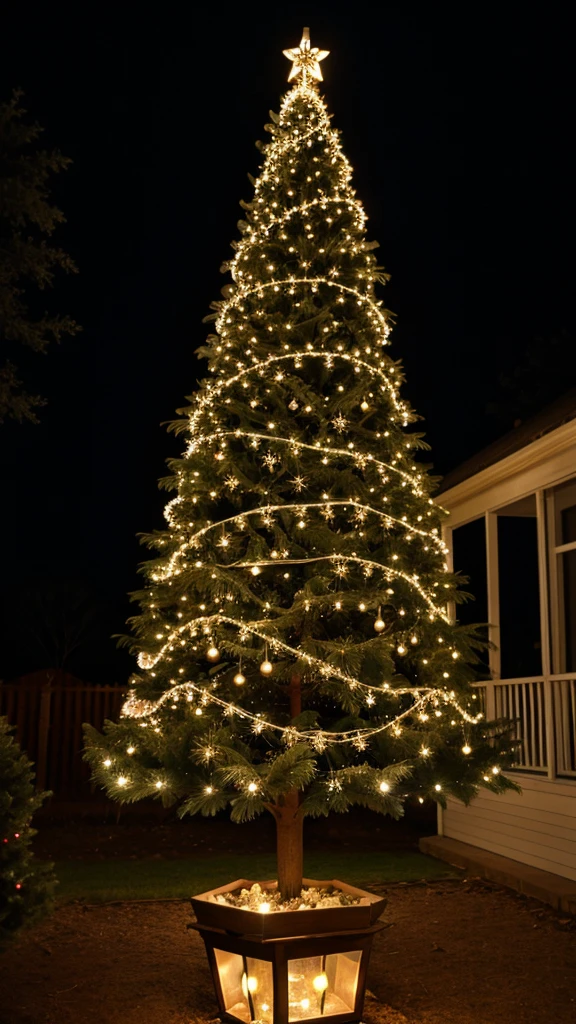 Decorated tree with lights