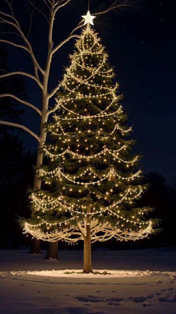 Decorated tree with lights