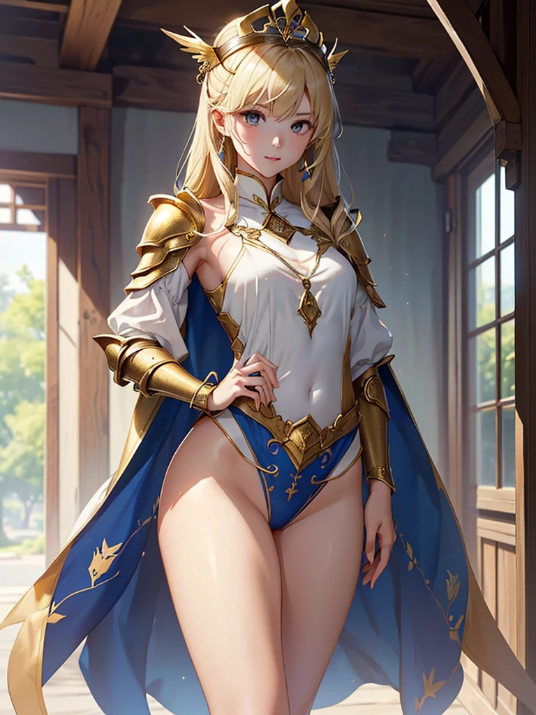 ((Medium Shot)),((West Shot)),(((front light))),((ass pov)),((((front lighting)))),(Photorealistic: 1.4), (masterpiece, Front lighting, Beautiful and slim naked: 1.2), Perfect proportions, Big Breasts, Narrow waist,,((Thin waist and slim thighs)),(((Two blonde, blue-eyed European girls))),((Holding a long golden spear)),((Golden armor is worn on both thighs.)),((Smiling Girl)),((The big wings of the archangel)),((Equipped with a shield on the arm)),((Spread your big angel wings wide)), ((Saluting with a golden rifle)),((Front lighting)),((The body is naked)),((Equipped with a shield on the arm)), Ultra-realistic capture, Highly detailed, High resolution 16k close-up of human skin. Skin texture must be natural, ((((Forward light))),((((Elegant nude elegant girl)))) ,((Slender naked)),((Two skinny naked girls of European descent)),(((A nude figure facing the viewer))),(((Small breasts and exposed genitals))),(Young girl exposes her genitals))),(((The thighs and head fit within the screen)),(((View from head to thigh))),((Beautiful and balanced body)),((Do not show anything below the thighs)),((bottomless)),((topless)),((The left and right arms and left and right thighs are equipped with golden armor.)),((ass pov)),(((from front))),(((cowboy shot))),(((standing pose))),photo realistic,master piece,((ultra detailed)),looking at viewer,smile,photorealistic,Shiny baby blonde silk hair,((She has a large hair ornament and golden armor on her belly.)),((Looking at the viewer from the front)), (((Young face and young body)),((Looking horizontally at the viewer)),(Exposing the viewer to full frontal nudity),((Face forward and look at the viewer at the same height)),((Show your naked body to the viewer with your hourglass figure)),(((Wearing a large golden hair ornament))),No underwear ,((((Naked elegant and graceful girl)))) ,((Naked from head to thighs))、((No underwear whatsoever))、((Head to knee nude shot)),((Beautiful hourglass figure)),((Wearing a cape)),((Beautiful style)),Beautiful and detailed character art, Very detailed, Girl in shiny armor, Beautiful white and shining skin, Unparalleled beauty, ((Shiny baby blonde silk hair)),Realistic, 3D Face,Shiny Hair, Glowing Skin,((Thin Hair,No makeup,Brilliant Light)),Fantasy,Beauty products,Very detailedな顔のテクスチャ女性,Soft natural light,Create a dreamy and magical atmosphere.