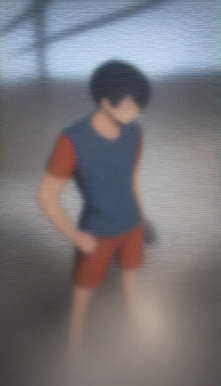 Personagem, homem, ruivo, with torch in hand anime