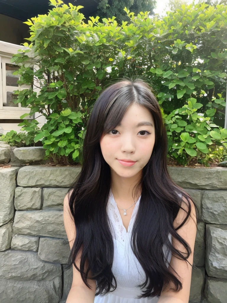((Highest quality, 8k, masterpiece: 1.3)), Beautiful girl in a white dress posing for a photo, masterpiece, Beautiful Japanese girl face, Real young gravure idol, cute face of girl,