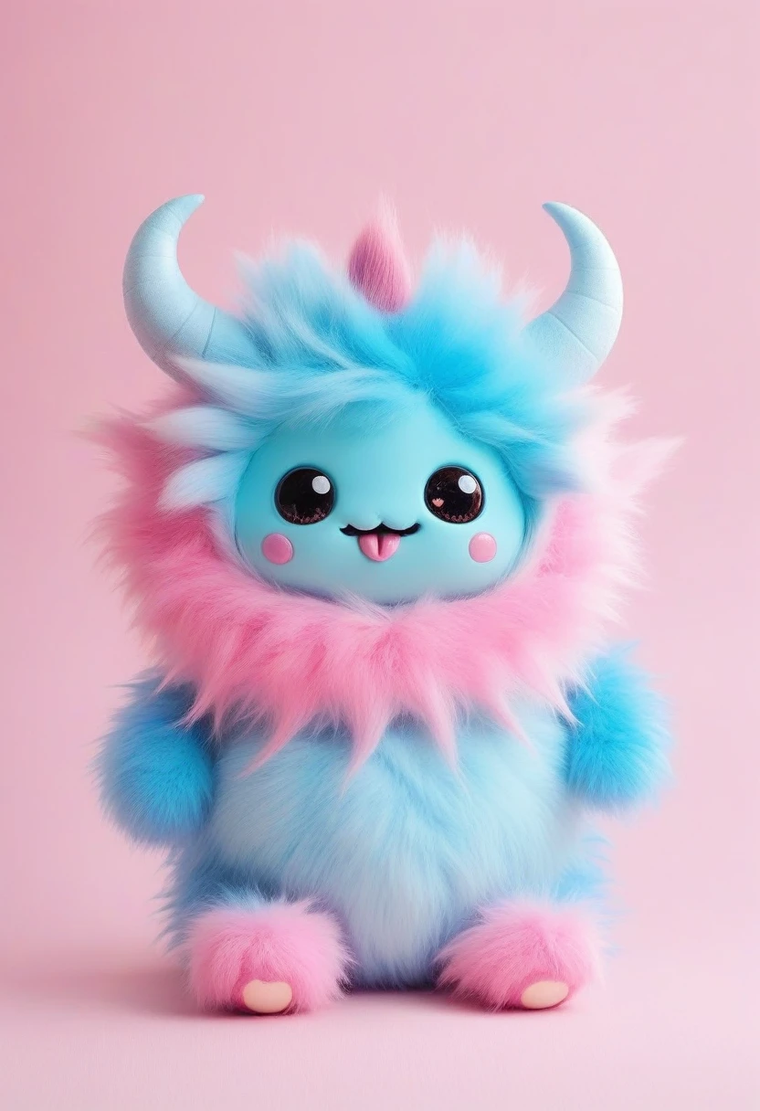 The cutest monster in the world is pink and light blue