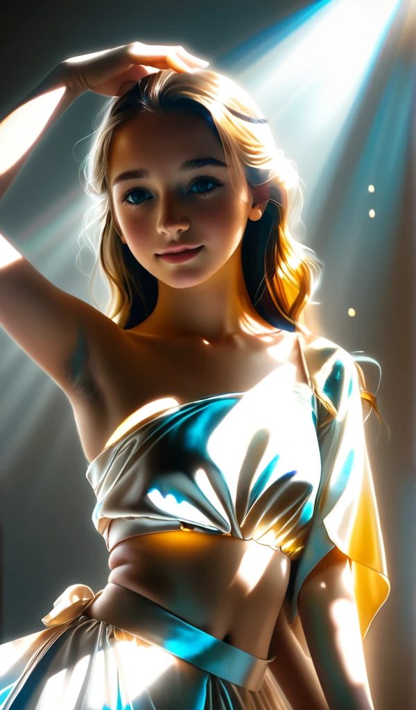 Beautiful girl in the light