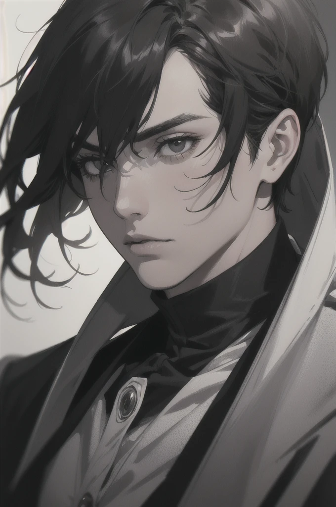 Hyperrealistic version of  Sosuke Aizen, hyperdetailled, hyperrealistic