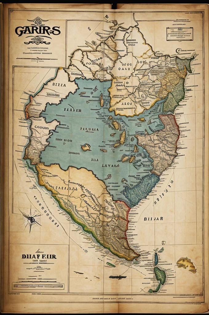 Make a logo for gangs of bihar must include bihars map and text "gangs of bihar" on it