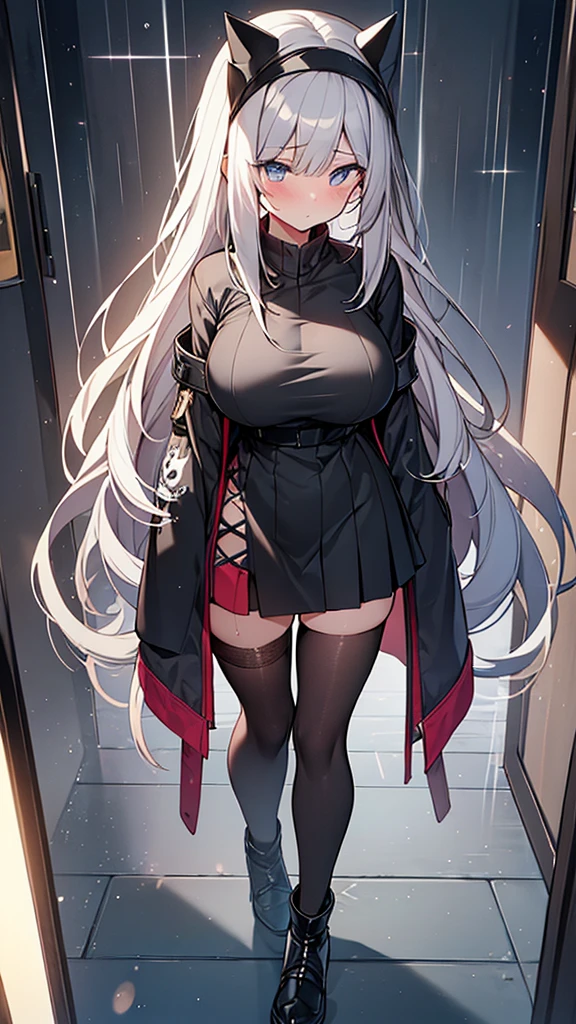NSFW:1.3,28-year-old female、The man's hands gripped his waist tightly.:1.3,Angry face:1.3.Glare:1.3,Biting your teeth:1.3,Long black hair ponytail、naked:1.3,White frill apron:1.3,Being pushed onto the bed:1.3. Having sex:1.3.Spread your legs:1.3,The penis is inserted into the vagina:1.3,Wet:1.3,(Slit eyes、Brown eyes、tall、Big breasts)、Dark bar interior