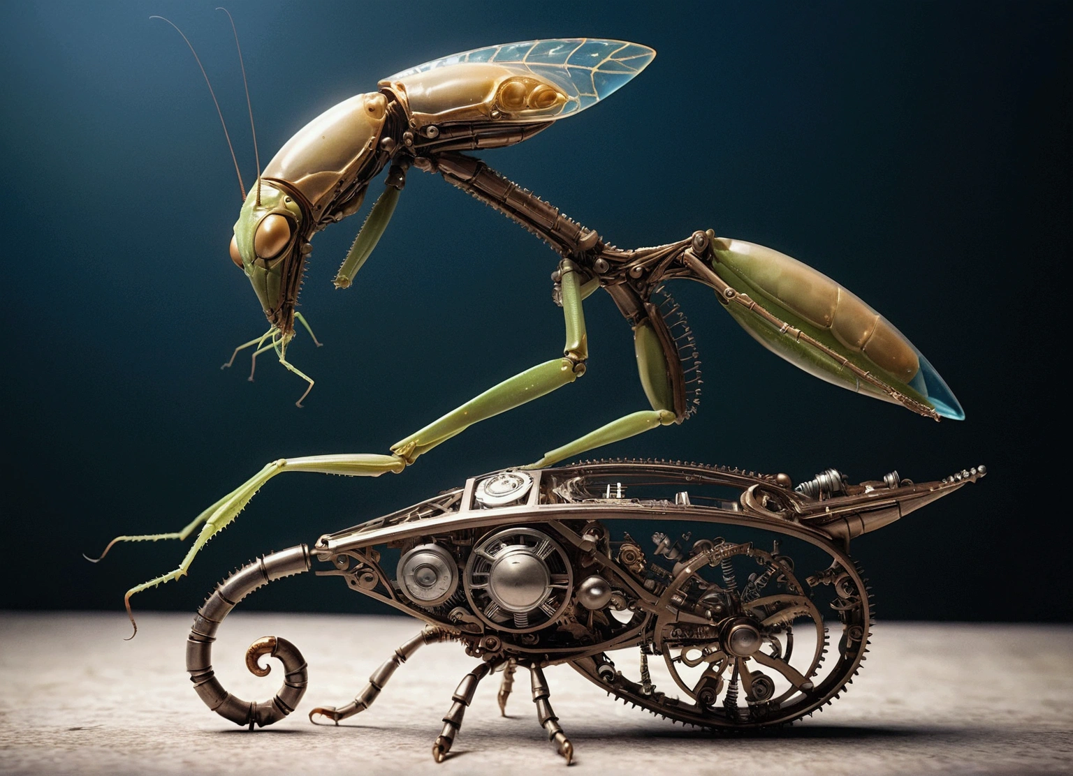 Dark fantasy,Mechanical weapons,Fusion with the human body,Morphology of the praying mantis,Fetus,Horror,H.R. Giger
