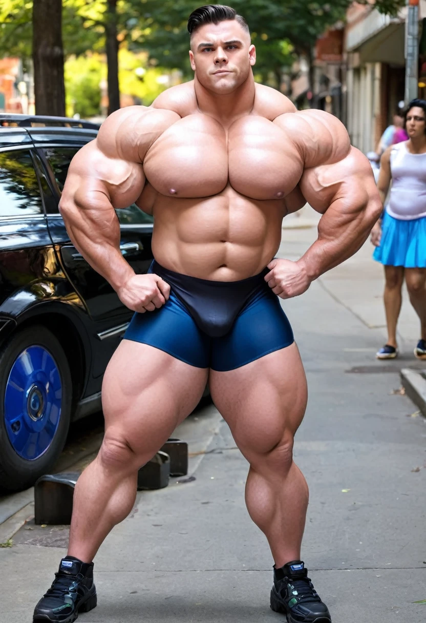 Transgender gay boy big size large giant muscles dress 