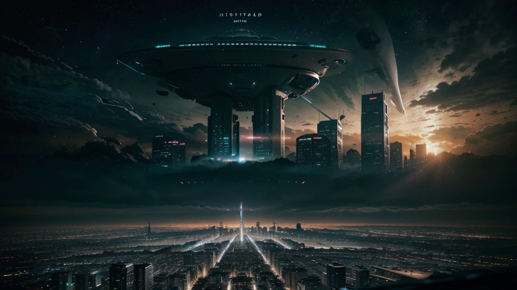 Alien world, cityscape, space, sci-fi, future, alien tech, alien city, extraterristical, other worlds, cinematic lighting, Wide-Angle, atmospheric perspective, high details, super detail, super detail, highres, masterpiece, UHD, super detail, high details, high quality, best quality, highres, masterpiece