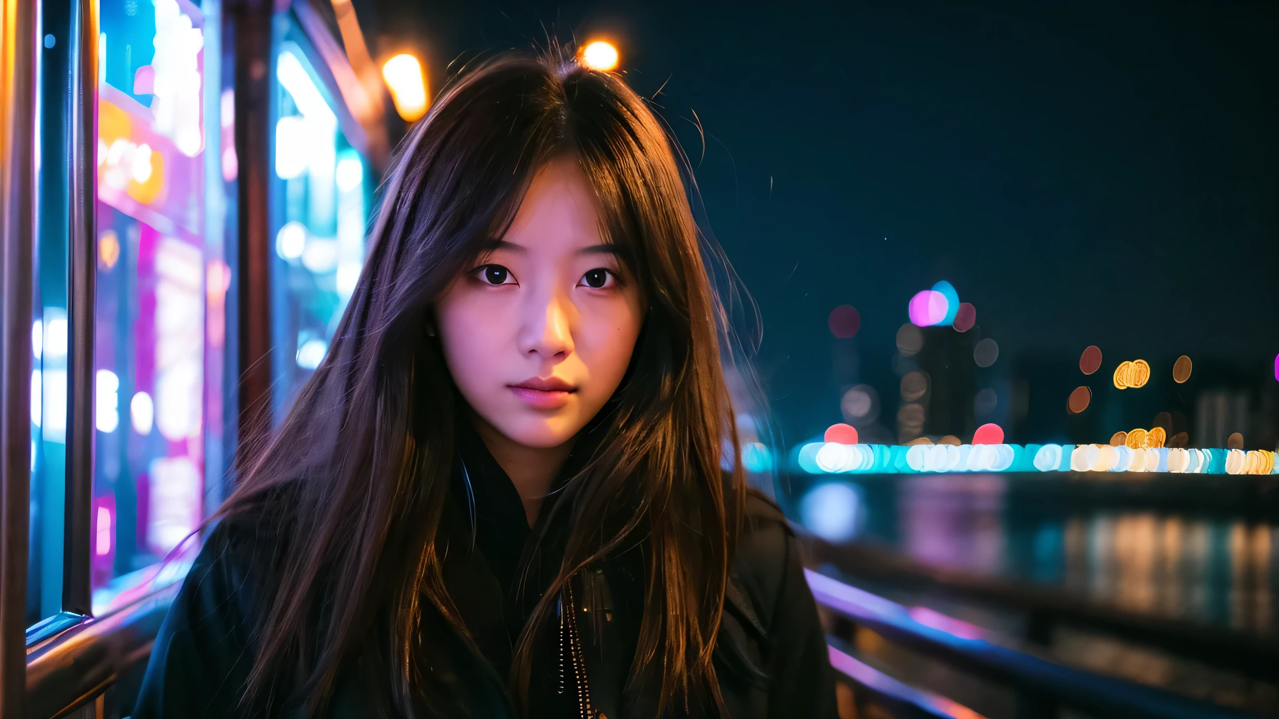 A daughter，Sense of city in the night