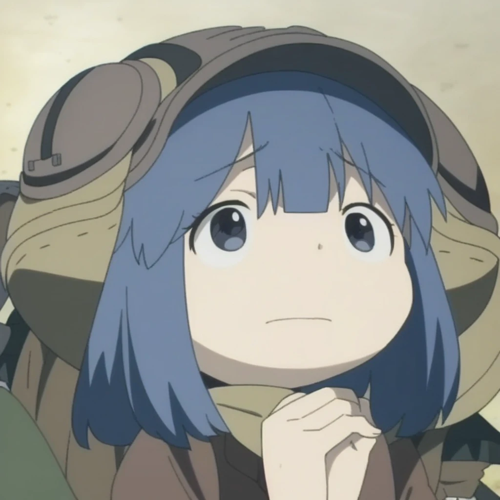 anime girl with blue hair wearing a hat and jacket, today's featured anime still, close up of a young anime girl, close up of lain iwakura, anime visual of a cute girl, grimgar, screenshot from the anime film, in the anime film, anime girl named lucy, inspired by Kamisaka Sekka, the anime girl is crouching,singeki_no_kyojin_s4_style,
