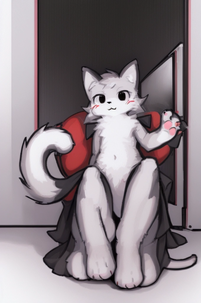 explicit furry artwork by plumbelly,sheath anatomy,tuft,very fluffy,collar, feral,balls,feral cat,simple artwork, (erect anatomically correct feline barbed penis) (sexy detailed pink pawpads) (sexy detailed paws) (big fluffy detailed balls) (detailed fur) (by zackary911) (fluffy tail) (presenting hindquaters) (sexy detailed anus)