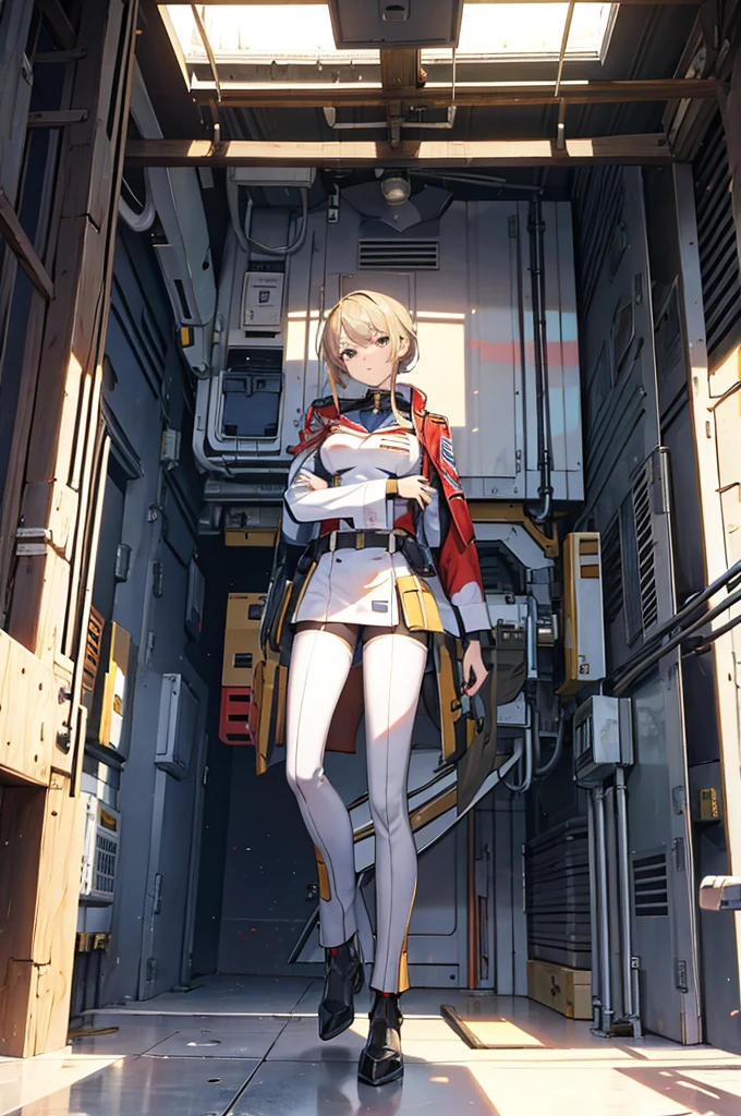 military, mecha, hangar