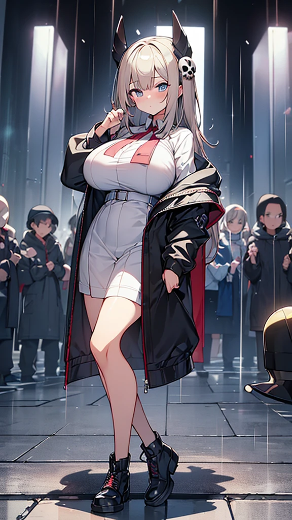 NSFW,(One girl:1.5),miorine1、miorine rembran、Asticasia uniform、solo、Long Hair、Grey Eyes、Grey Hair、Ahoge、Seamed legwear、green micro mini skirt、tie、bangs、Hair between the eyes、Black Pantyhose、Long sleeve、Green jacket、Floating Hair、赤いtie,(Perfect hands),(Perfect Anatomy),(masterpiece),(Highest quality),Embarrassed,blush,(Ecstasy face:2.0),(train:1.8),(Being molested:1.8),(Sexual pleasure:1.7),(A man stands behind:1.8)