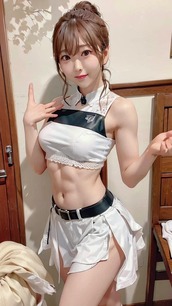slim and muscular, Muscular Abs、woman、
