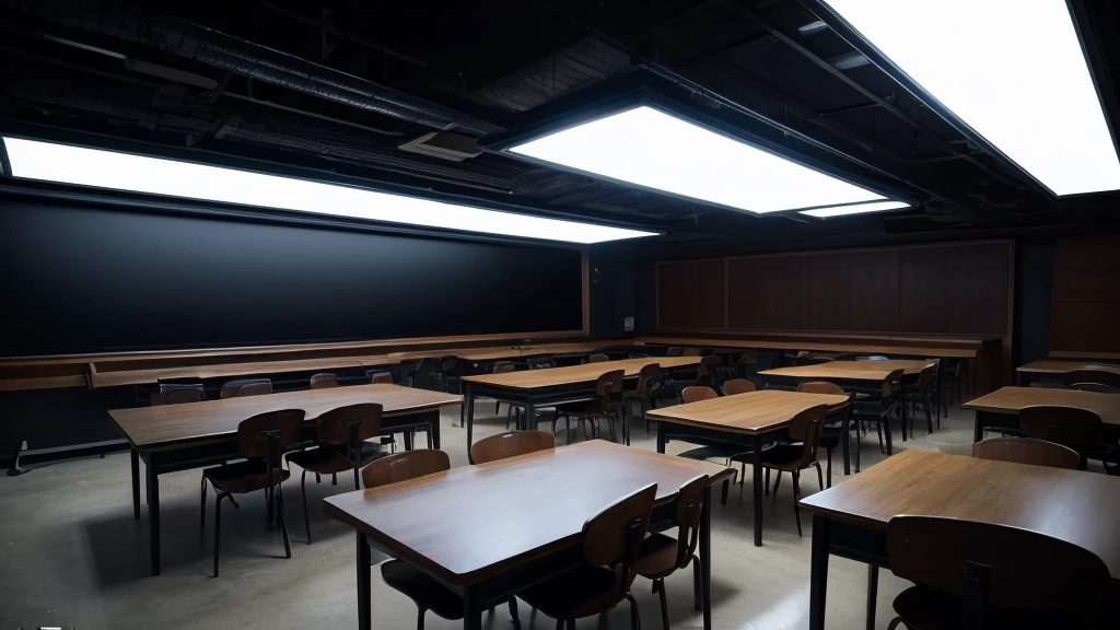 ((Highest quality)), ((masterpiece)), (detailed), A dark room with no lights , The only light is from the TV A large number of CRT televisions piled up Composition looking up from below There are no chairs, desks or other furniture.