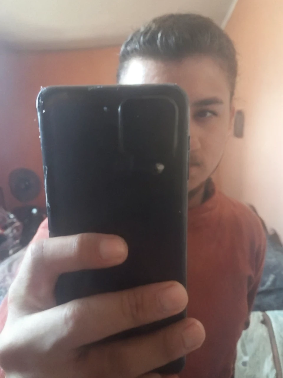 I phone 15 with hand
