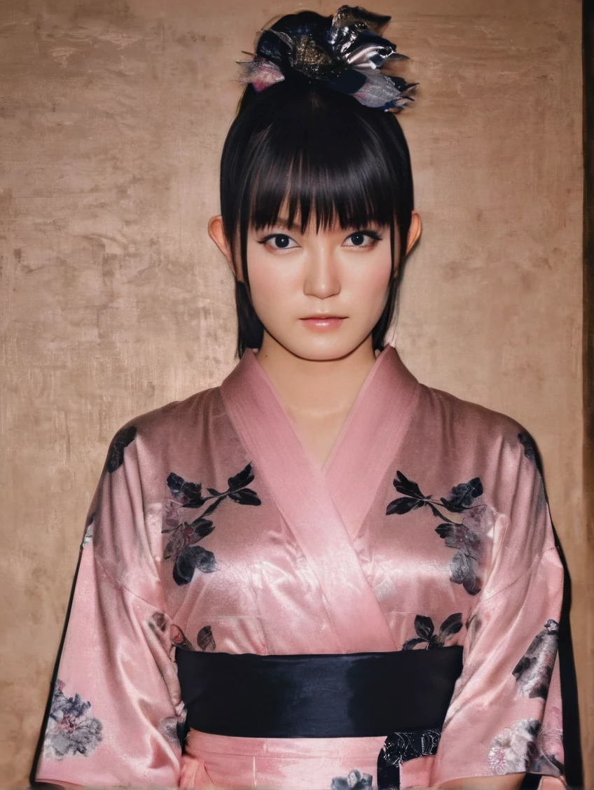 a beautiful picture of suzuka nakamoto XL, detailed skin texture,sexy, kimono, masterpiece, photorealistic, woman, 4k, backlighting, light, RAW color photo,(fully in frame:1.1), (blush:0.5), (goosebumps:0.5), wearing a (formal suit:1.1)