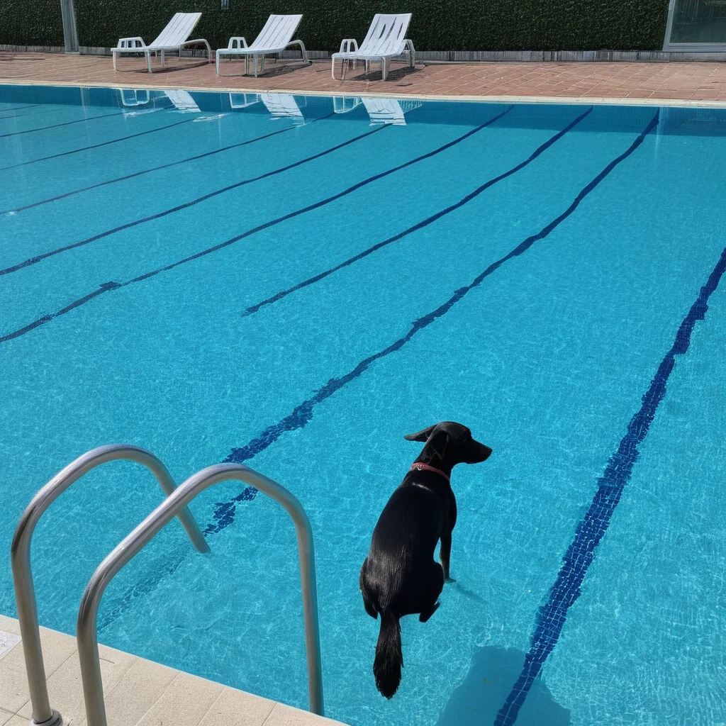 at the swimming pool