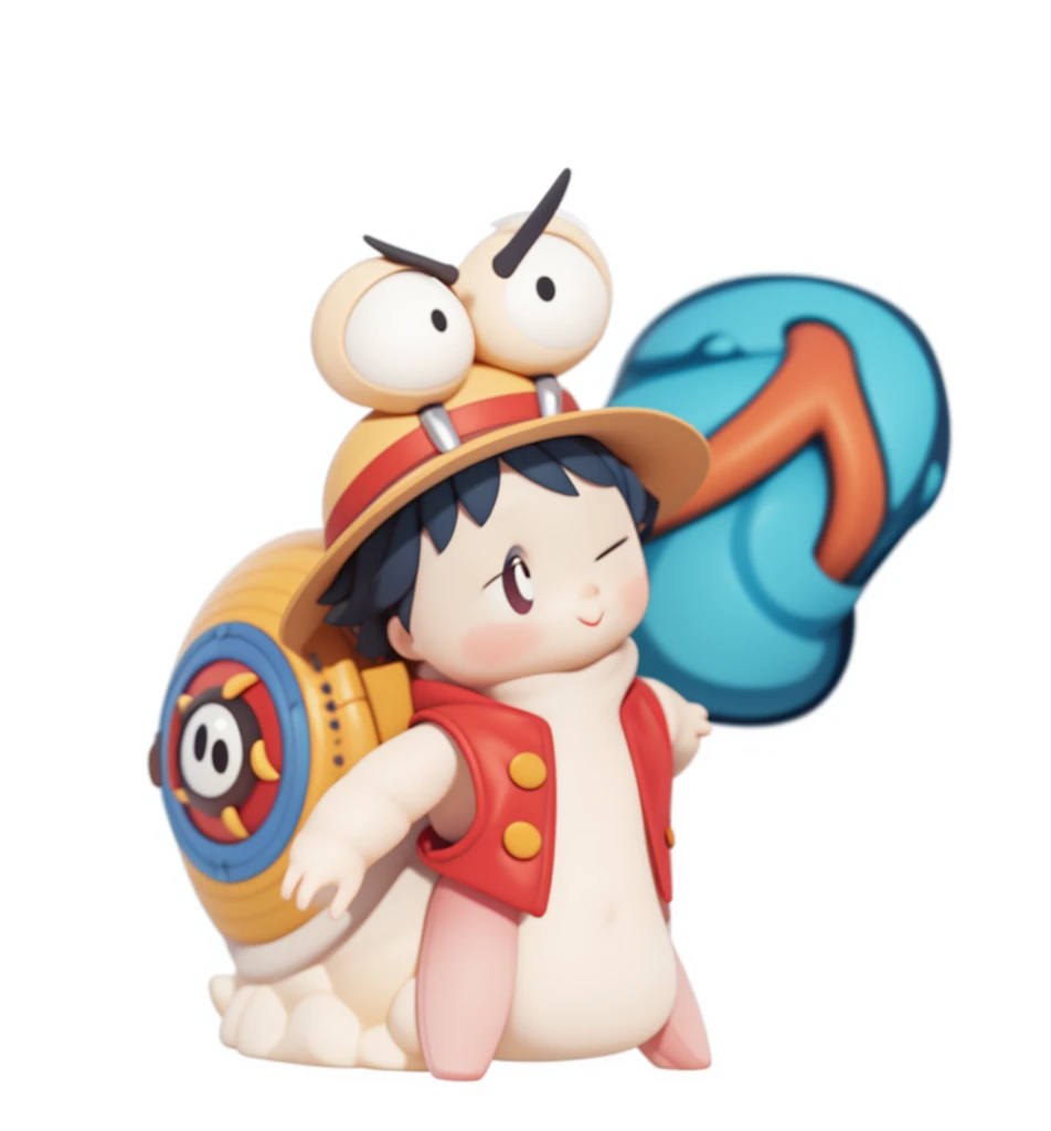 sticker,一只带着straw hat的snails开着小汽车,snails,One Piece Luffy,straw hat,Detailed background,Grinning,Two eyes on the top of the head,Two eyeballs,Biting a branch,lol,露齿lol,With a branch in his mouth,Red vest,红色和的straw hat,red flag,Isometric,xxxxxxxx cartoon 3d model,Low Poly,3d艺术,C4D,octane
rendering, 3D Rendering, Ray traction, Clay Materials, Pixar Trends, Animated Lighting, Depth of Field, Super Detail, Pastel colors, mockup, Clean background, Delicate gloss, Soft focus, oc, Blender, intellectual property, best quality, 8k--s 250--v 5.1
(Lovely)A snail in a straw hat, Luffy carries a snail shell on his back, no eyes., There are two snail antennae on the head instead of eyes, Q version, Lovely, One Piece, Lufei, Lufei, the king of sea thieves., Straw hat, Snail, Red Tide, On the ship., Set sail, Red vest, Snail, popmart, cartoon, 2d rendering, 2d cartoon, profile, cute, cartoon, toys, bright tones, cartoon ip, volumetric lighting, advanced colour system, octane rendering, soft focus and ethereal lighting style, 3D Pixar: 2. 5 style, extremely detailed cg unity 8k, dramatic, lora, style of 3d disney animation, style of 3D Pixar animation, Full body view, high exposure, Lights on the face, Bright tones, Half of the chibi, style of pixar animation, Christopher studio light, professional illustration, in style of romantic soft focus and ethereal light, Cartoons, pixar: 2.5 style, extremely detailed cg unity 8k wallpaper, extremely detailed cg unity 8k, dramatic, 2d, 3d, best quality --s 750