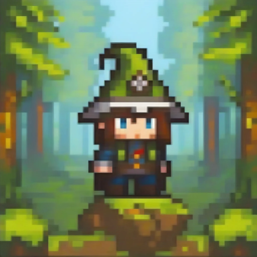 (hi res), ((masterpiece)), ((best quality)), (8k hd, hdr:1.1,score_9, score_8_up, score_7_up, score_6_up, score_5_up, score_4_up, rating_safe,solo,chibi, pixel art, full body,outdoors,forest,dexdoru,multiple wings,horns,tail