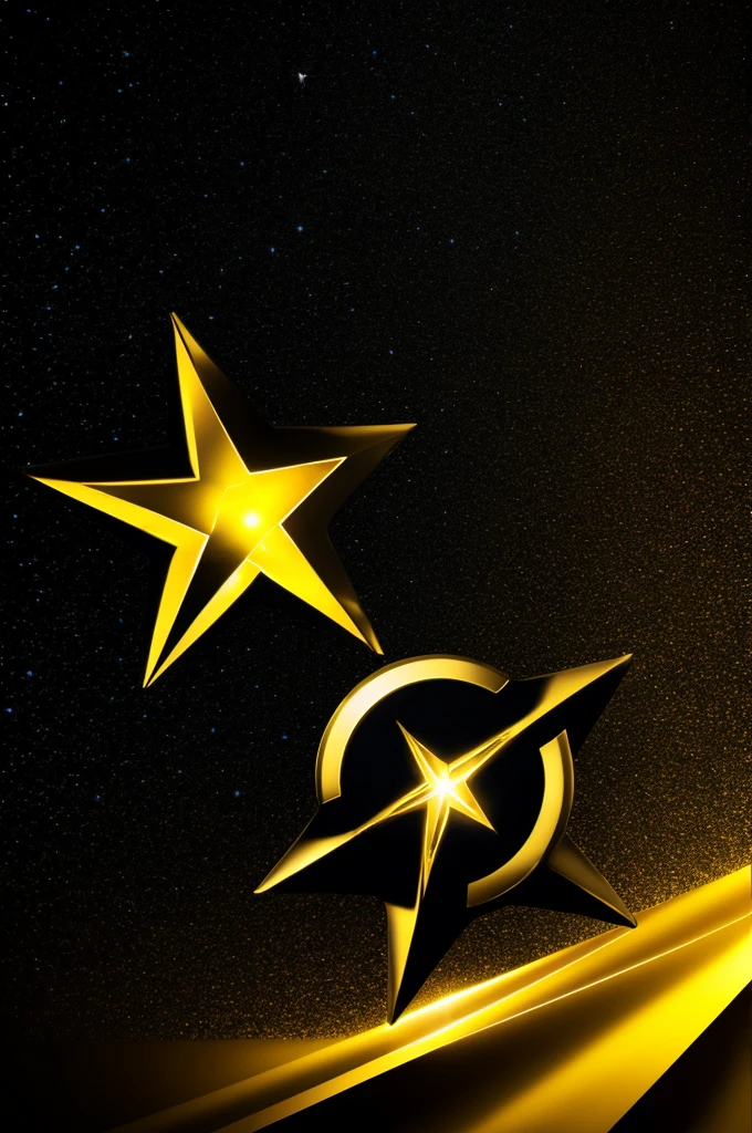 STAR SHOP Golden color, black backdrop