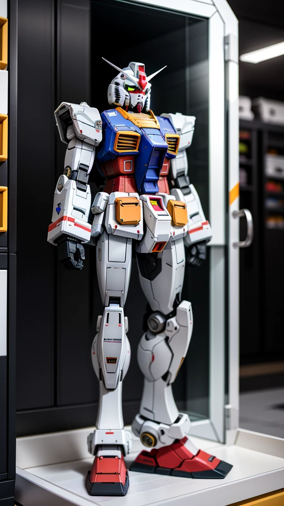 inbox\(Teddorp\),(8K, RAW photos, best quality, masterpiece:1.2),((In a toy box with glass windows)),Solitary,(Showcase), A giant (Gundam rx78 1.2) (Upper Body:1.2),close up,(steel),best quality,((Science Fiction)),lens flare,Unreal Engine,number,Style - TronLegacy-8v-B, ,Popular on CGsociety,Beautiful and detailed lighting,Shadow opt-6000,