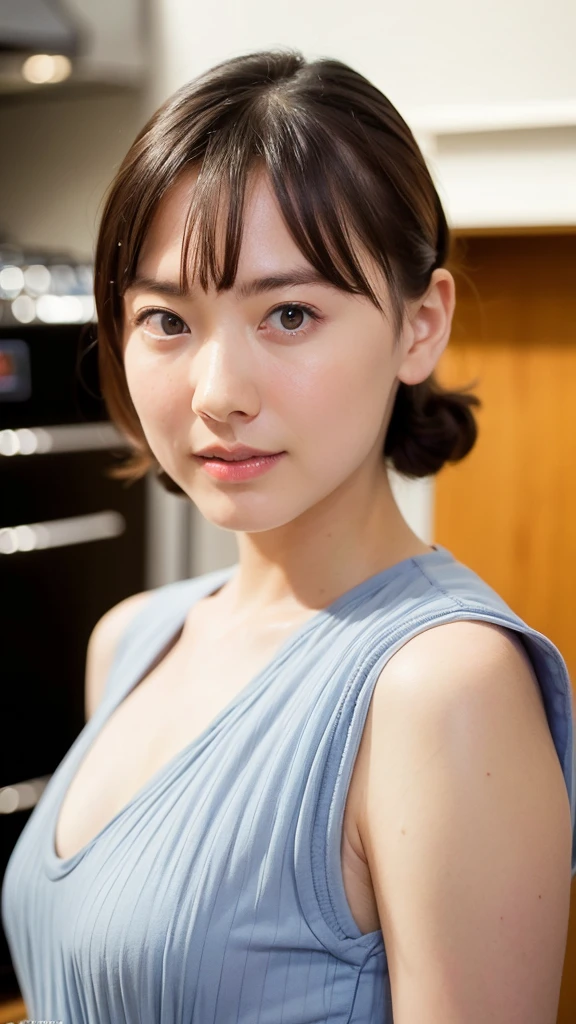 "(Highest quality,8k,High resolution,masterpiece:1.2),Very detailed,(Realistic,photoRealistic,photo-Realistic:1.37),Soft Focus,18-year-old,Beautiful and elaborate face,Detail View,Renaissance art,A delicate work of art,kitchen,kitchen apron,Teenage Girl,Seductive lingerie,Gentle milk drips down my chest, Bright colors,Studio Lighting"