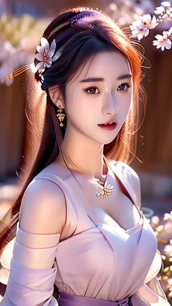 yun xi (,1girl, pov,best quality,masterpiece,  ) ,(((cherry blossoms,,  )))     ultra realistic 8k cg, flawless, clean, masterpiece, professional artwork, famous artwork, cinematic lighting, cinematic bloom, perfect face, beautiful face, fantasy, dreamlike, unreal, science fiction, luxury, jewelry, diamond, gold, pearl, gem, sapphire, ruby, emerald, intricate detail, delicate pattern, charming, alluring, seductive, erotic, enchanting, hair ornament, necklace, earrings, bracelet, armlet,halo,autumn leaves,purple eyes,purple hair,purple wearing